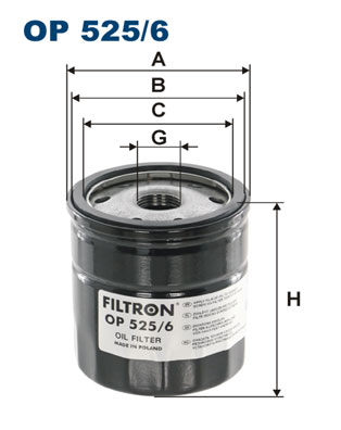 FILTRO ACEITES FILTRON OP525/6 OP5256  