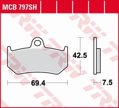 TRW LUCAS ZF TRINKELĖS STABDŽIŲ KH320 SINTER STREET MV AUGUSTA F4 