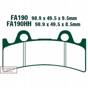 КОЛОДКИ ТОРМОЗНЫЕ EBC FA190