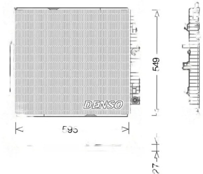 Радиатор воды drm17055 denso фото №1