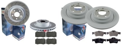 Тормозные диски тормозные колодки p+t bosch mercedes s w220 330mm фото №1