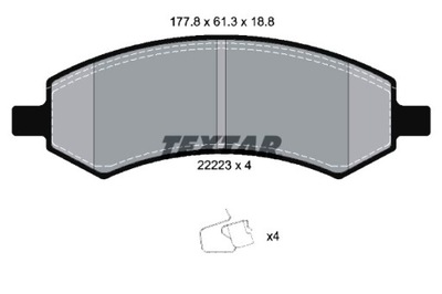 TEXTAR ZAPATAS DE FRENADO PARTE DELANTERA CHRYSLER ASPEN DODGE RAM RAM 1500 RAM  