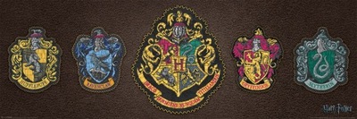 Plakat Harry Potter Herby Domów 91,5x30,5 cm