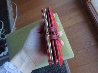 portfel damski skora wloski czerwony
