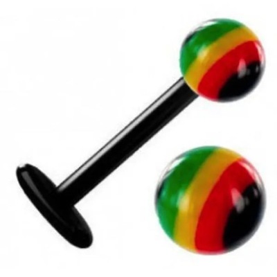 Labret Piercing Jamaican Ball Bioflex 8mm