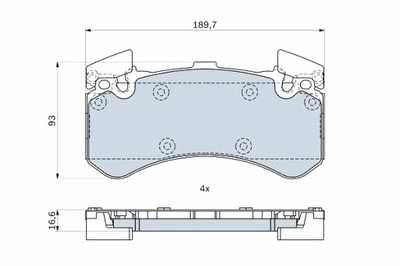 BOSCH TRINKELĖS STABDŽIŲ PRIEK. AUDI A6 C7 A7 A8 D4 BENTLEY MULSANNE 