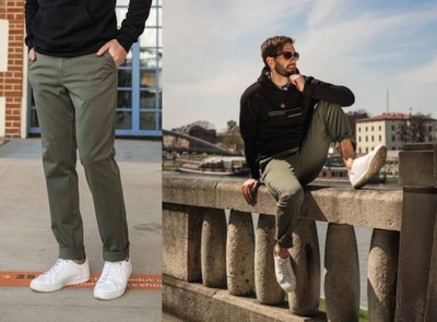 Zielone spodnie męskie AFTER'ki rozmiar XL