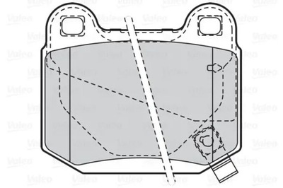 Гальмівні колодки гальмівні задня з датчиком 302081 valeo фото №1