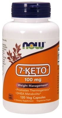 NOW FOODS 7-KETO 100MG 120VC DHEA DIETA KORTYZOL