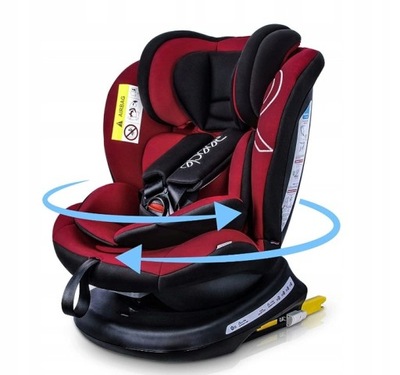 FOTELIK SAMOCHODOWY DZIECIĘCY 0-36 KG ISOFIX OBROTOWY 360 REECLE