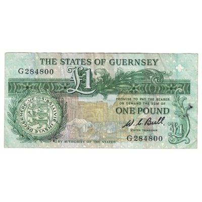 Banknot, Guernsey, 1 Pound, 1980-1989, KM:48a, EF(