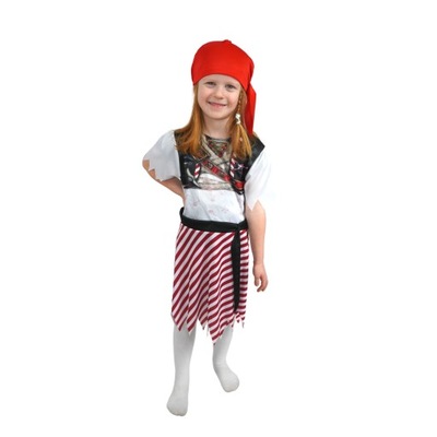 Strój kostium przebranie piratki dziewczynka 110cm