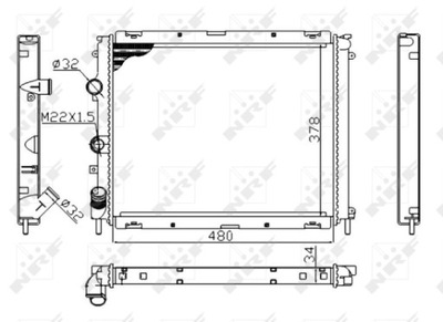 РАДИАТОР ДВИГАТЕЛЯ NRF 53209A