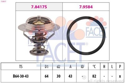 FACET 7.8417 TERMOSTAT, MATERIAL COOLING  