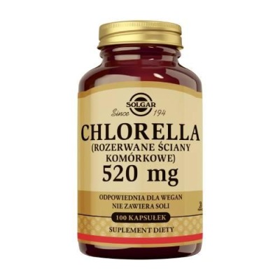 Solgar Chlorella 520 mg, 100 kapsułek