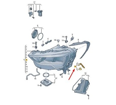 Audi q3 f3 набор запчасти вентиляции фары 83a998587 фото №1