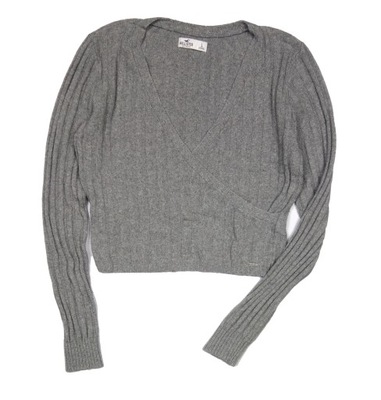 HOLLISTER Damski Szary Sweter Logo S 36 M 38