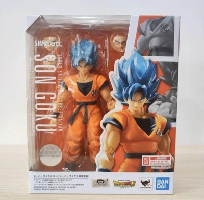 FIGURKA Nowe Bandai oryginalne S.h.figuarts Dragon Ball Super God Goku Blue