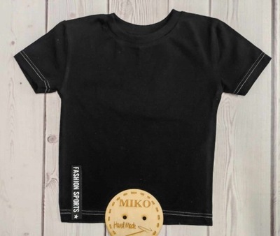 t-shirt r. 110 czarny MIKO koszulka CZARNA bluzka PRODUCENT