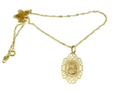Złoty łańcuszek z medalikiem VERONA