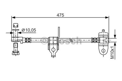 BOSCH 1 987 481 045 ПАТРУБОК ТОРМОЗНОЙ ГИБКИЙ