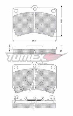 1177/TOM КОЛОДКИ ГАЛЬМІВНИЙ MAZDA 323 85-94 11-77