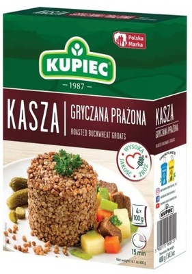 KUPIEC Kasza gryczana paczkowana kartonik 4x100g woreczki