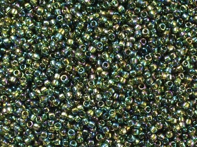 TOHO Round 15o-180 Trans-Rainbow Olivine - 5 g