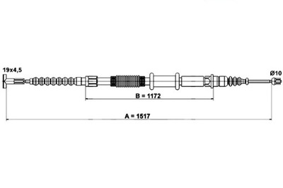 ТРОС ТОРМОЗА РУЧНОГО ALFA ROMEO 145 146 155 FIAT