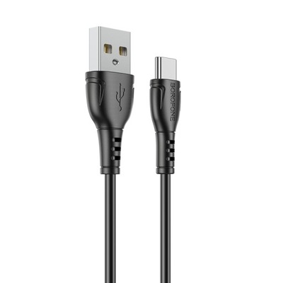 Kabel USB - USB typ C Borofone 1 metr czarny