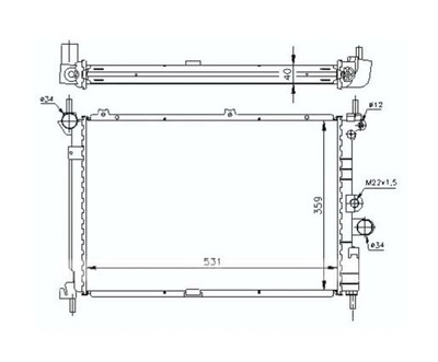RADUADOR OPEL ASTRA F 91- 1300103  