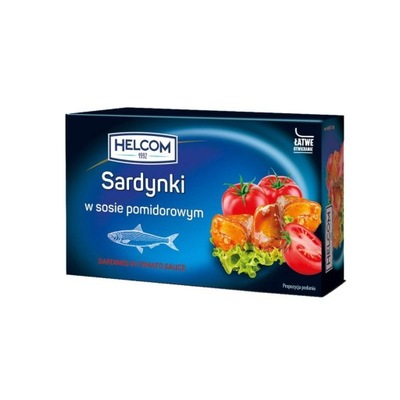 HELCOM SARDYNKI 125g/90g W SOSIE POMIDOROWYM