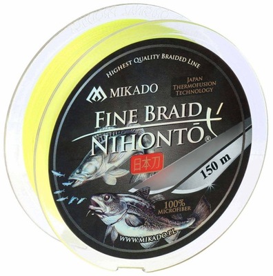 Plecionka Mikado Nihonto Fine 0.25mm 150m Żółta