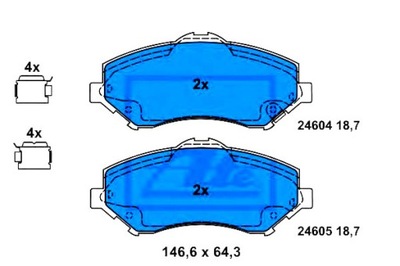 Ate гальмівні колодки гальмівні fiat перед freemont 2,0 jtd 2 фото №1