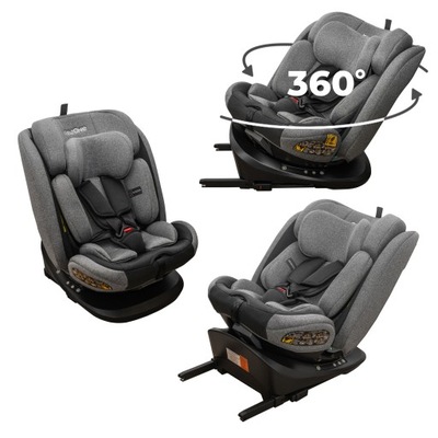 KĖDUTĖ AUTOMOBILINIS KIDS ZONE I-SIZE PASISUKANTI 360° ISOFIX 40-150 CM 0-36 KG 