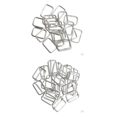 Partia 200x Kwadratowych/Slajdowych Sprzączek Łącznik Paska