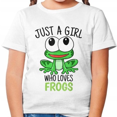 Koszulka dziecięca Dziewczyna która kocha żaby M