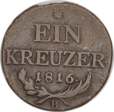 3.AUSTRIA, FRANCISZEK I, 1 KRUCIERZ 1816 B