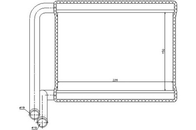 ОБІГРІВАЧ (220X150X20) KIA RIO II 1.4/1.5D/1.6 0