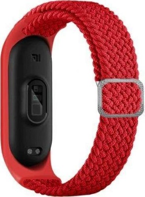 Beline Beline pasek Mi Band 5/6 Textile czerwony/red