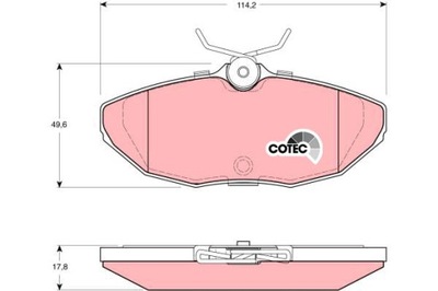 КОЛОДКИ ДИСКОВЫЕ ТОРМОЗНОЕ - КОМПЛЕКТ COTEC GDB1398 фото