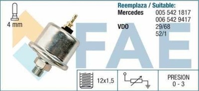 SENSOR DE PRESIÓN ACEITES DB  