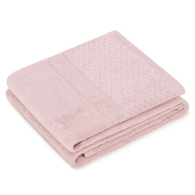 Bawełniany ręcznik kąpielowy 70x130 cm pudrowy róż