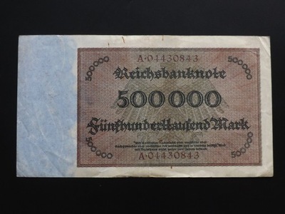 Niemcy , Berlin 500 000 Marek 1.5.1923 seria A