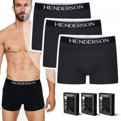 3x Bokserki męskie bawełniane szorty premium HENDERSON *XL