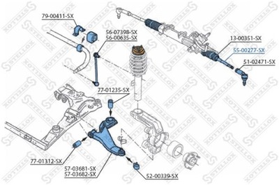 НАКОНЕЧНИК СТАБІЛІЗАТОРА FORD MONDEO III 2.0 TDCI 01-07