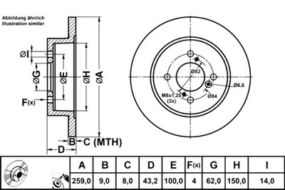 ATE DISCOS DE FRENADO 2 PIEZAS PARTE TRASERA SUZUKI SWIFT IV 1.2 1.3D 1.4 10.10-  