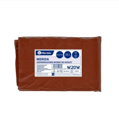 WORKI NA ŚMIECI MERIDA 35 L SKŁADANE BRĄZOWE