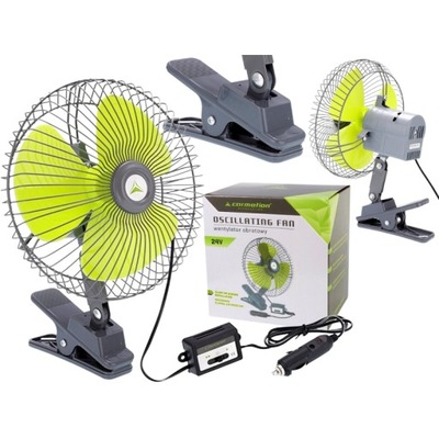 VENTILADOR VENTILADOR AUTO 24V 20CM PARA ZAPALNICZKE AL ABRAZADERA WKRETY  