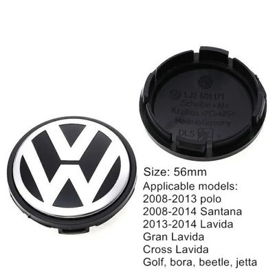 4 PIEZAS 56MM 65MM TAPACUBOS CENTRO KOLPAKA COCHE RECUBRIMIENTO PARA VW VOLKSWAGEN GOLF POLO  